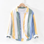 Oliver Romano 100% Linnen Lange Mouwen Shirt