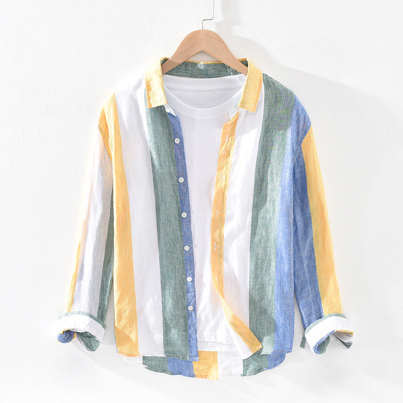Oliver Romano 100% Linnen Lange Mouwen Shirt