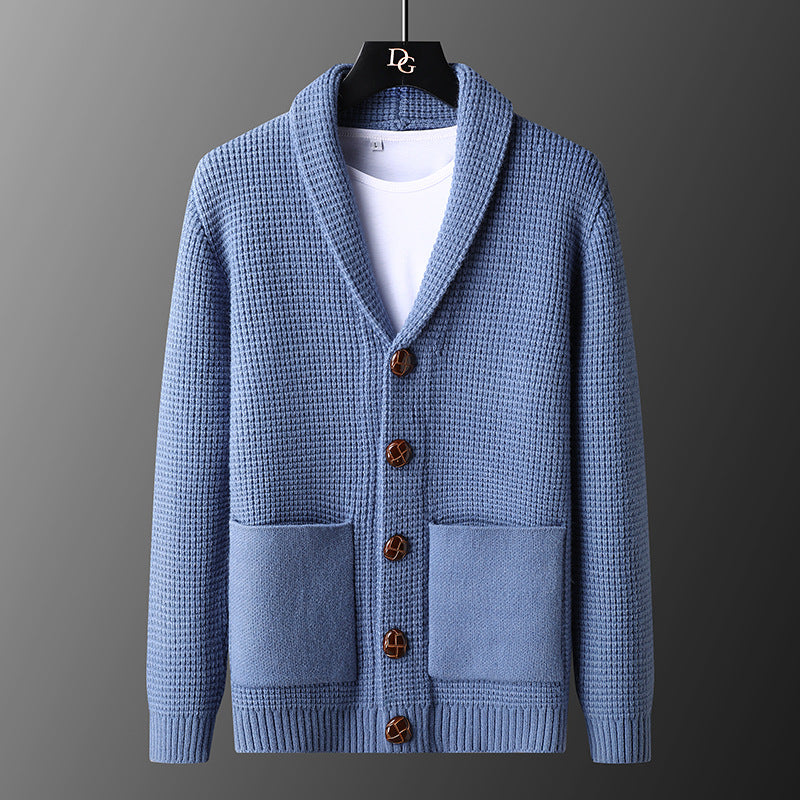 Linden Dikke Gebreide Wol Cardigan