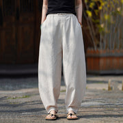 Edo Wijde-Leg Linnen Broek