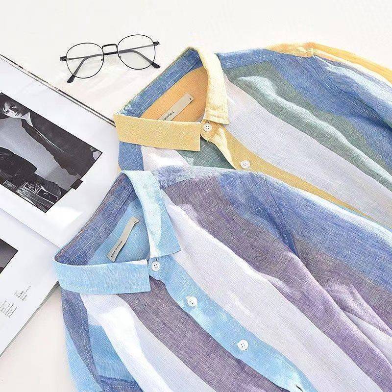Oliver Romano 100% Linnen Lange Mouwen Shirt