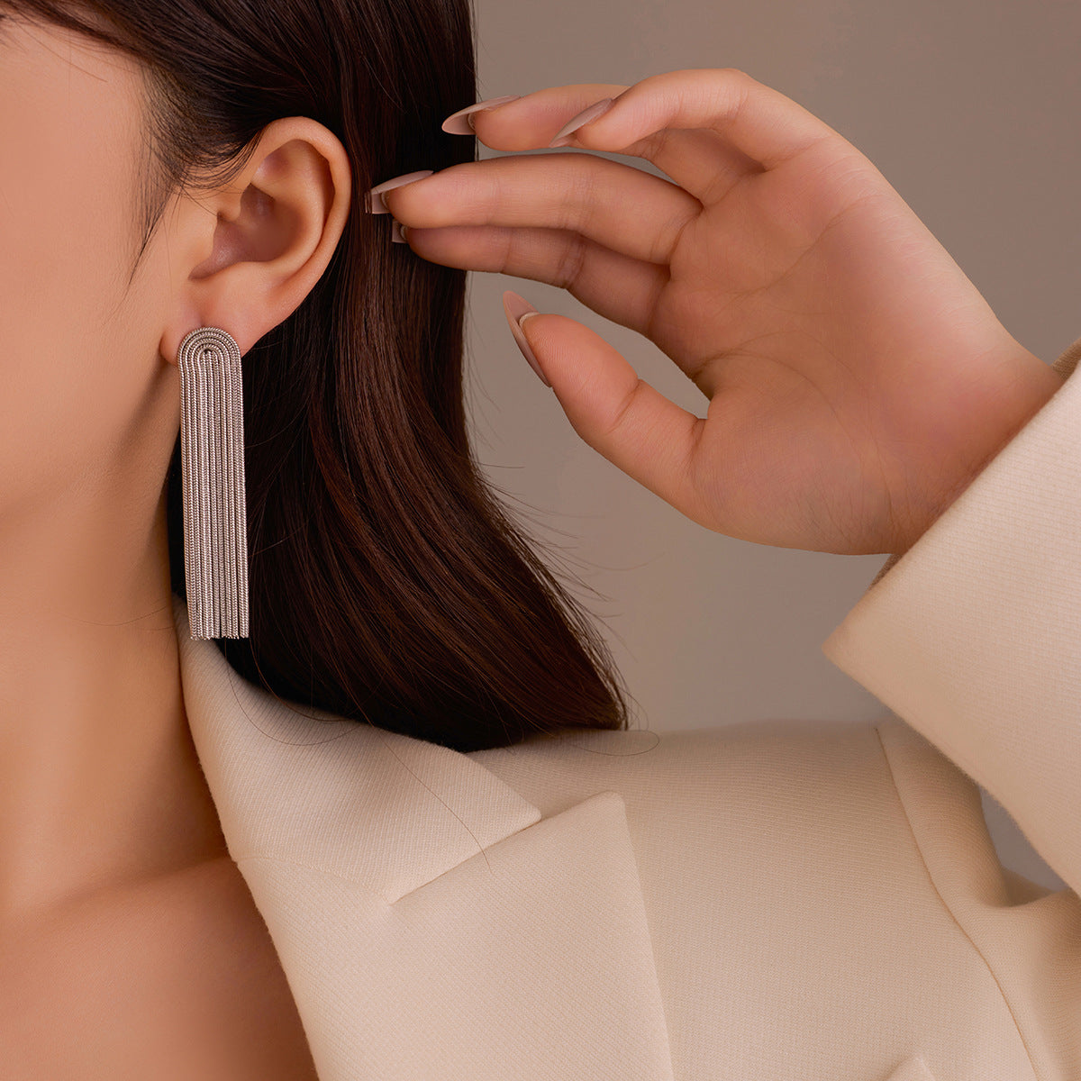 Statement String Oorbellen
