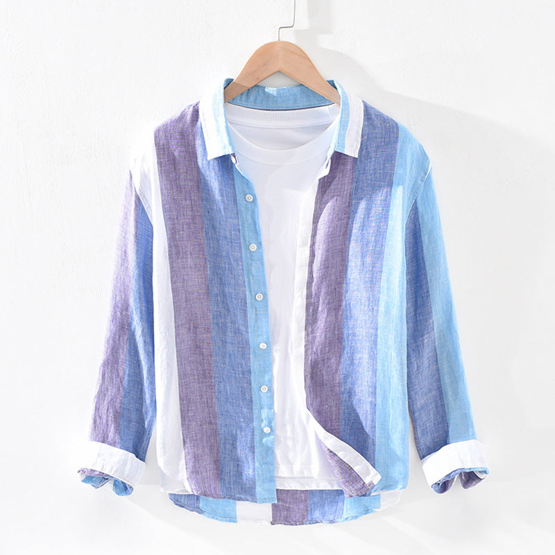Oliver Romano 100% Linnen Lange Mouwen Shirt
