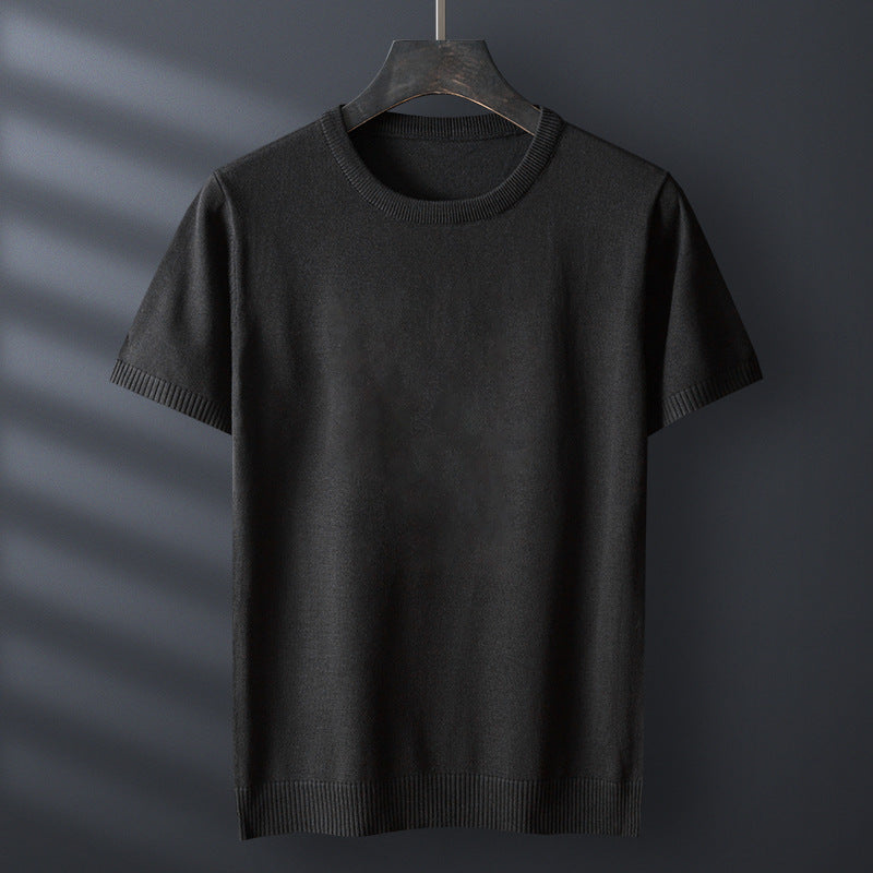 Hensu Katoenen Gebreid T-Shirt