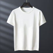 Hensu Katoenen Gebreid T-Shirt