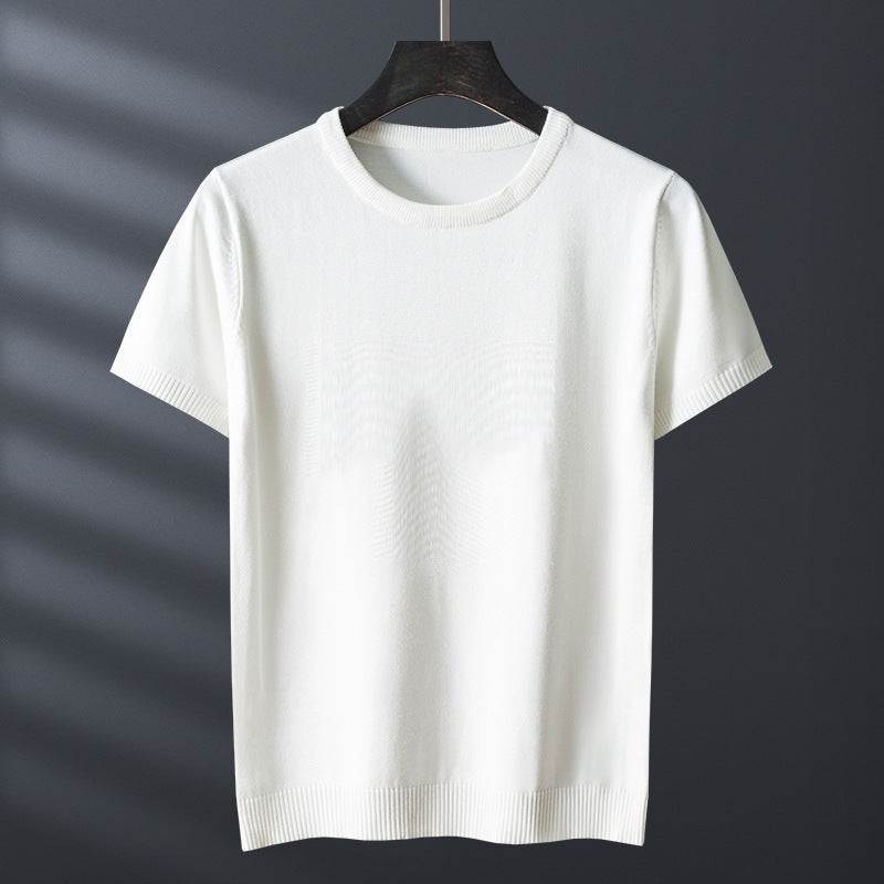 Hensu Katoenen Gebreid T-Shirt