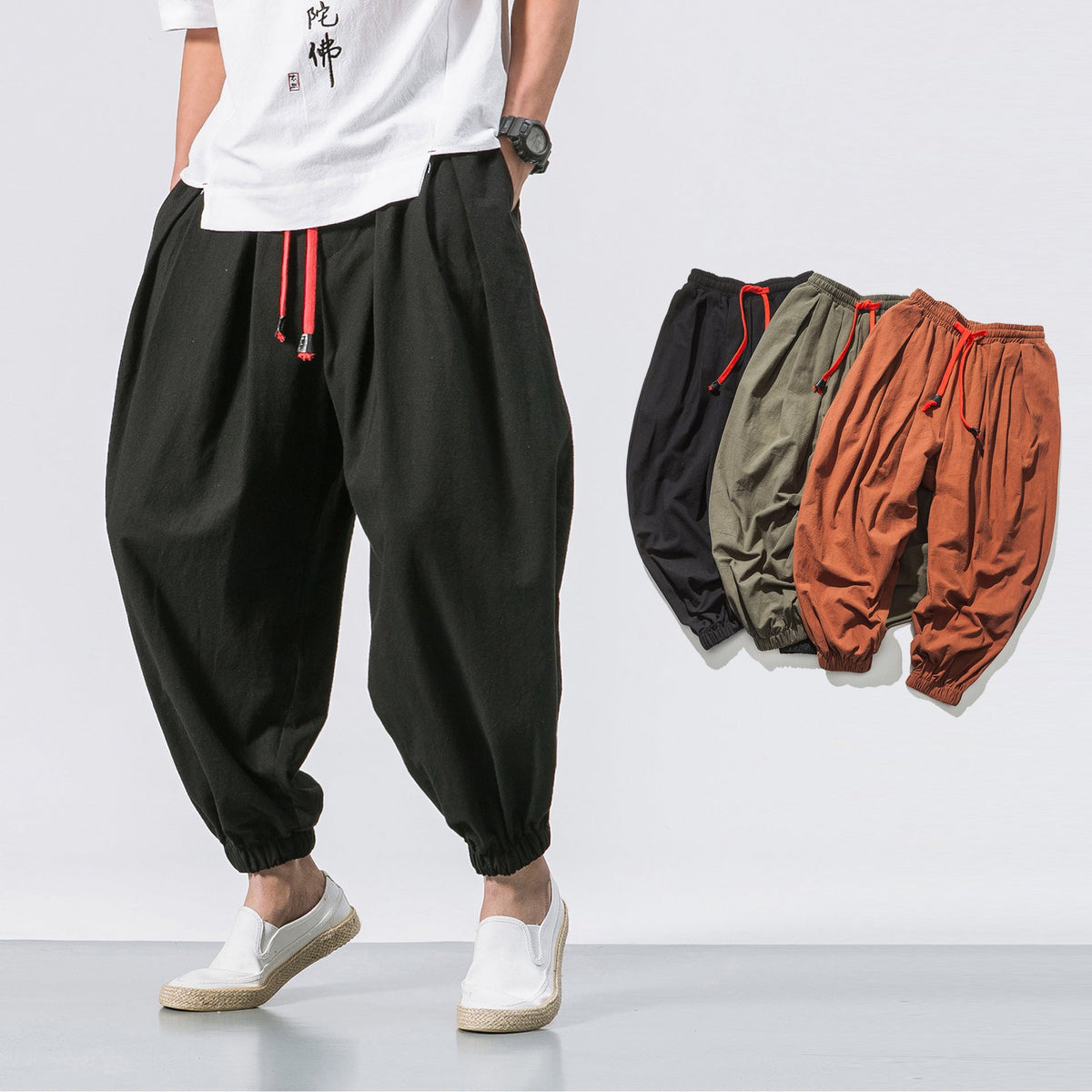 Kaito Oversized Katoenen Linnen Broek