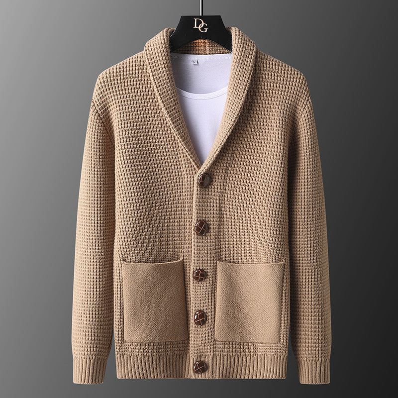 Linden Dikke Gebreide Wol Cardigan