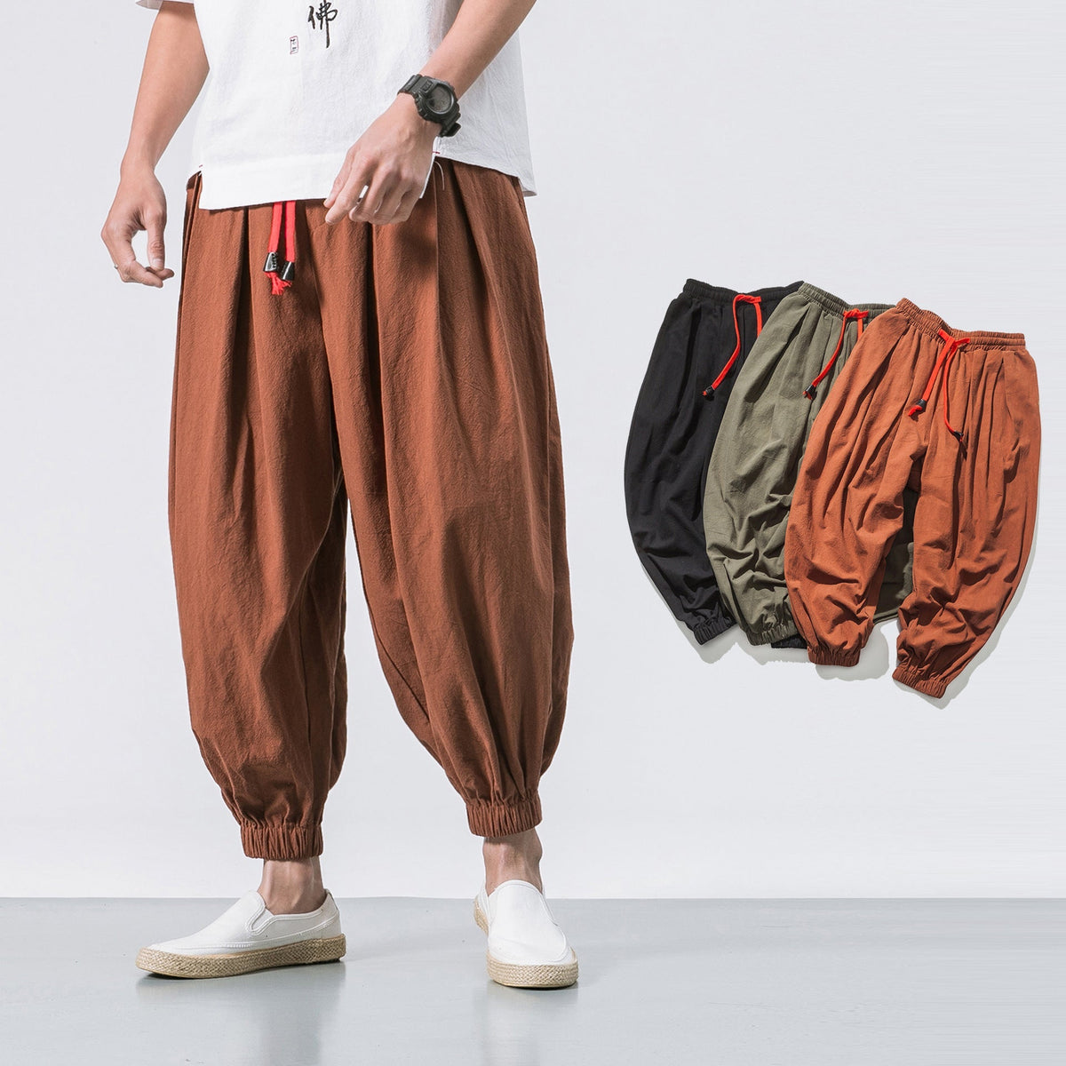 Kaito Oversized Katoenen Linnen Broek