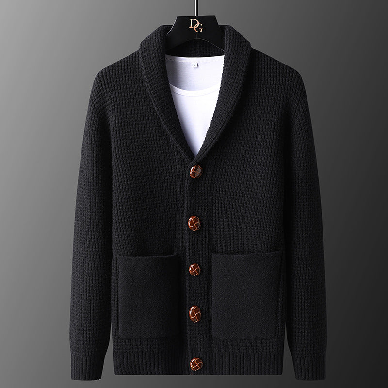 Linden Dikke Gebreide Wol Cardigan