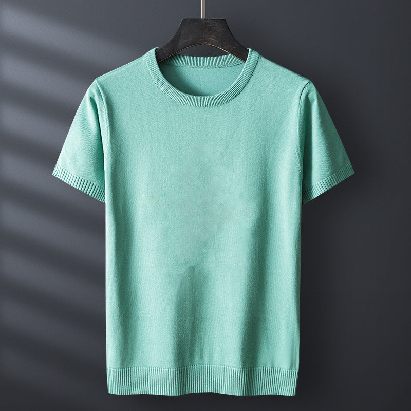 Hensu Katoenen Gebreid T-Shirt