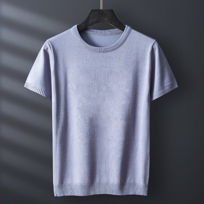 Hensu Katoenen Gebreid T-Shirt