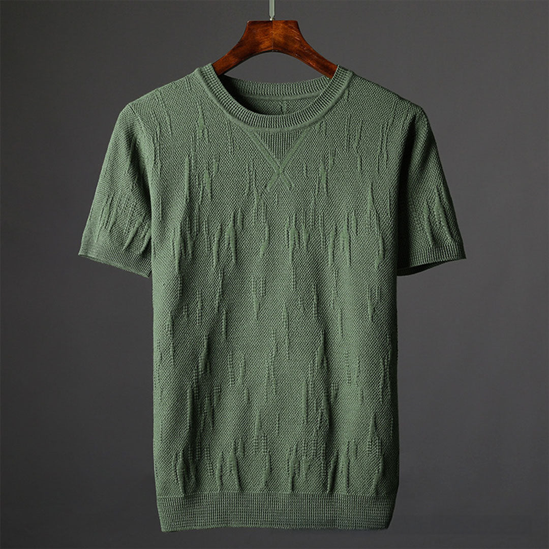 Hensu Textured Katoenen T-Shirt