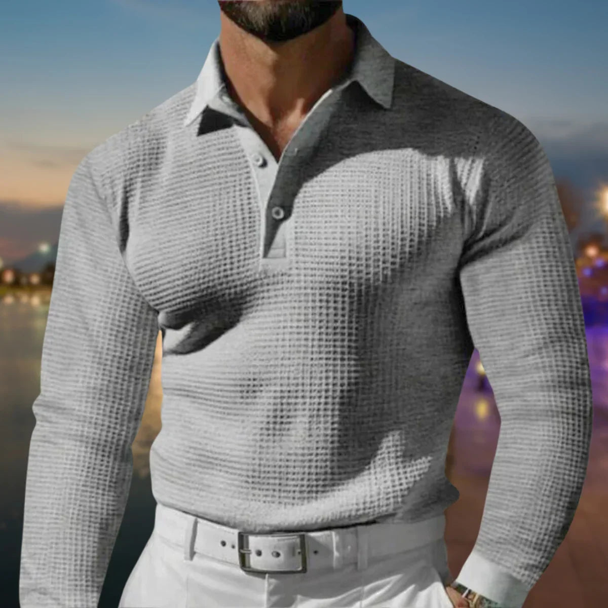 Heren polo sweater | Polokraag & Warm Draagcomfort
