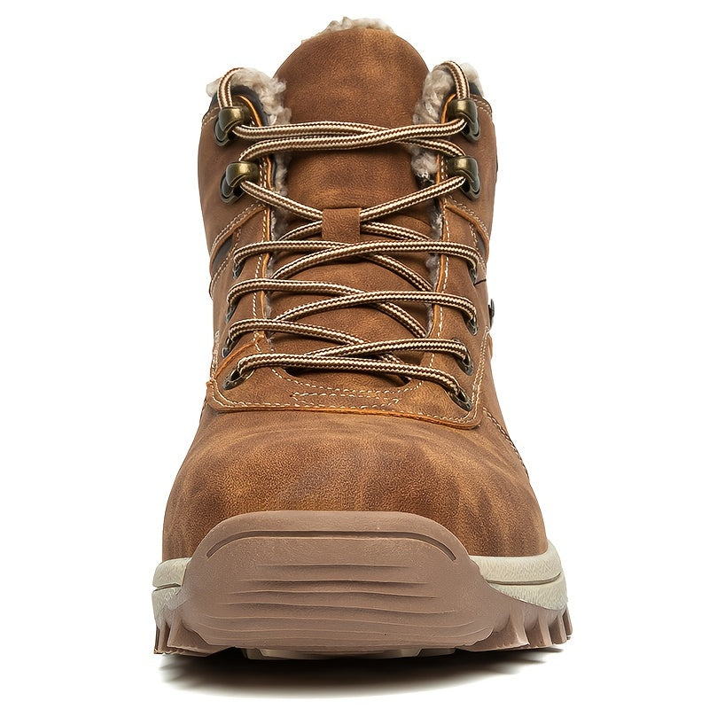 Heren wandelschoenen met warme voering en stevige vetersluiting