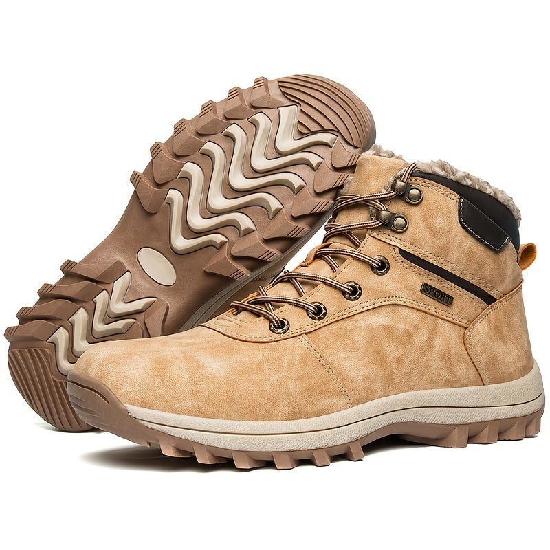 Heren wandelschoenen met warme voering en stevige vetersluiting