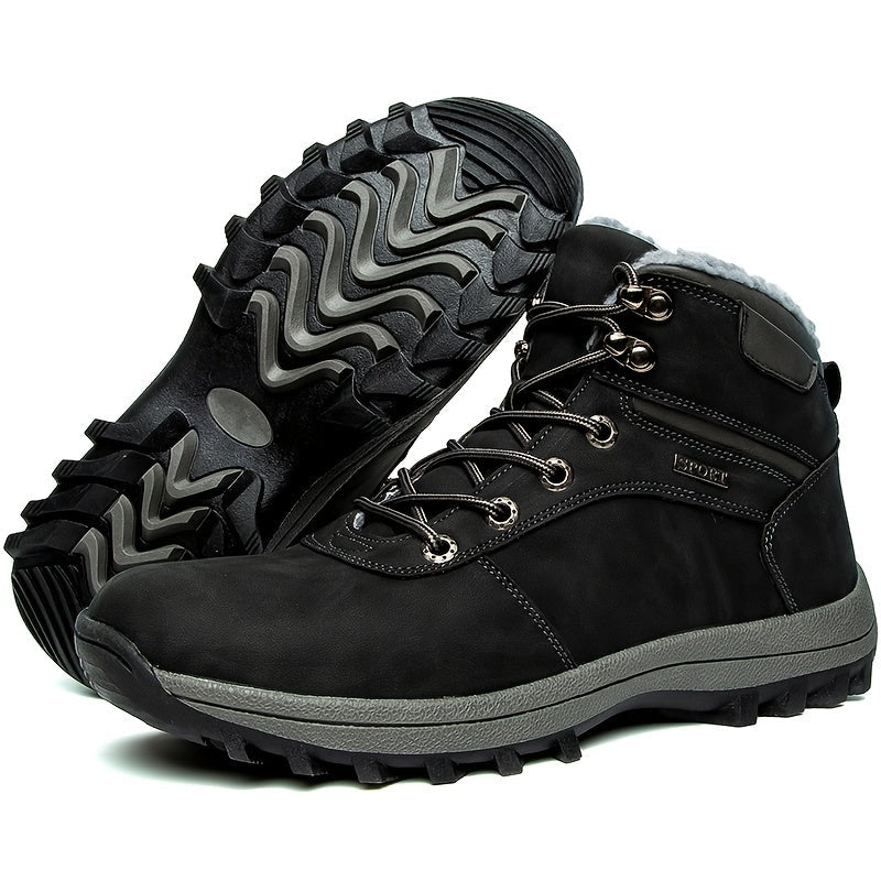 Heren wandelschoenen met warme voering en stevige vetersluiting
