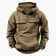 Heren Half‑Zip Hoodie met Borstzakken