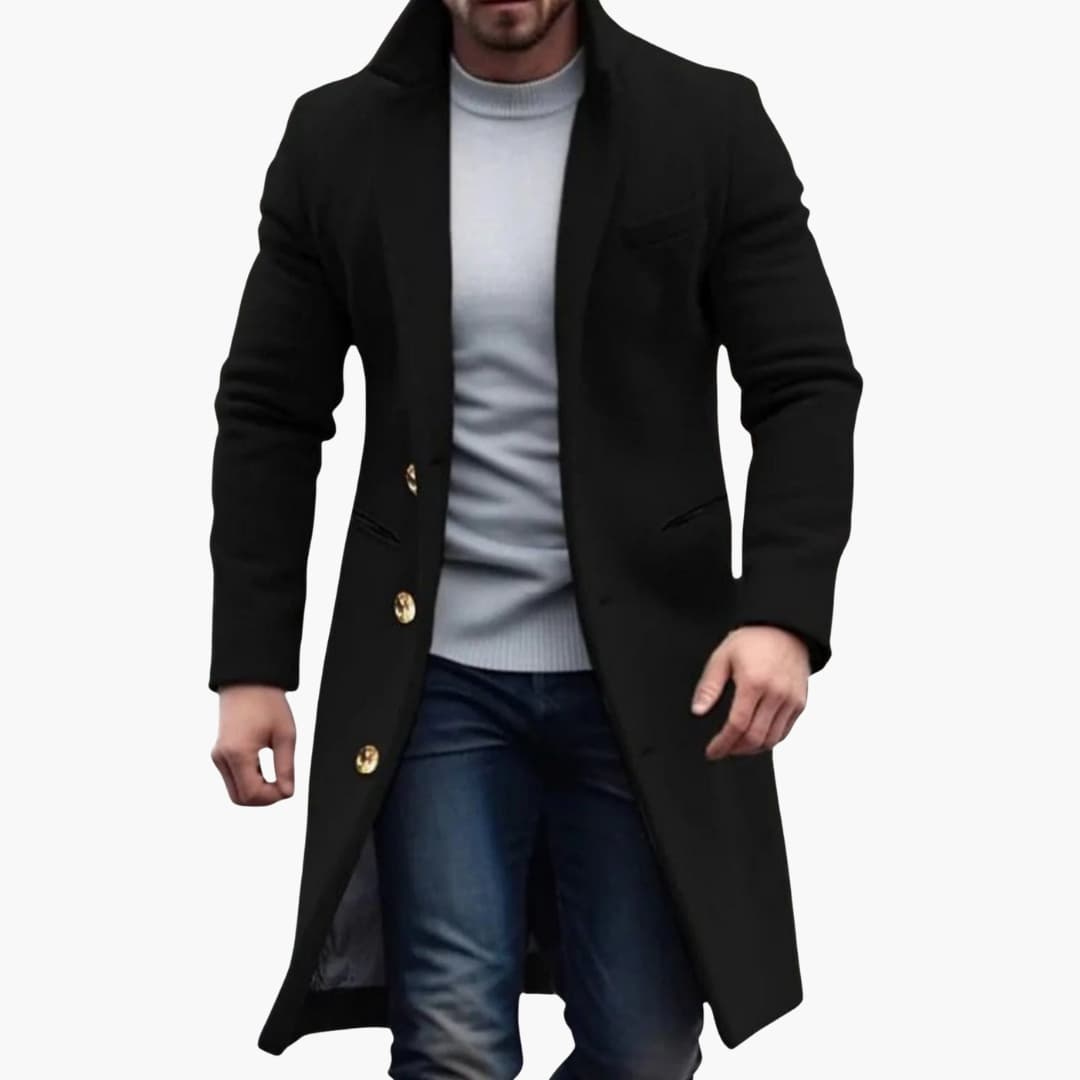Knoopsluiting Stijl Lange herenjas