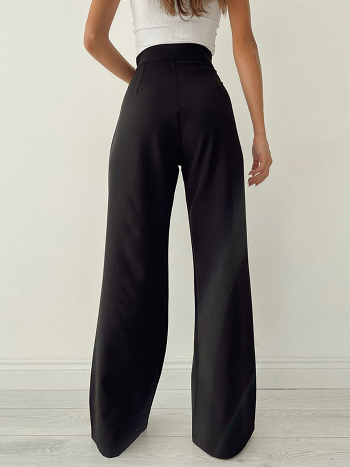 High Waist Pantalon Dames | Wijde Pijpen & Taille-Strik voor Elegante Look