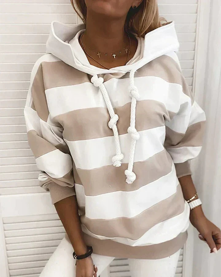 Hoodie Dames | Gestreept Design met Capuchon