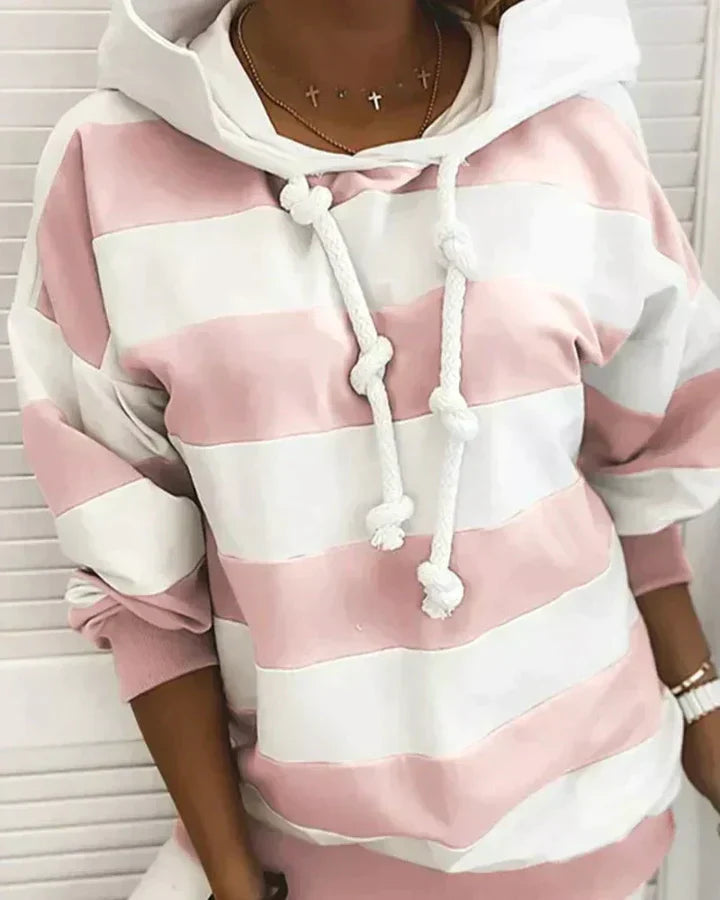 Hoodie Dames | Gestreept Design met Capuchon