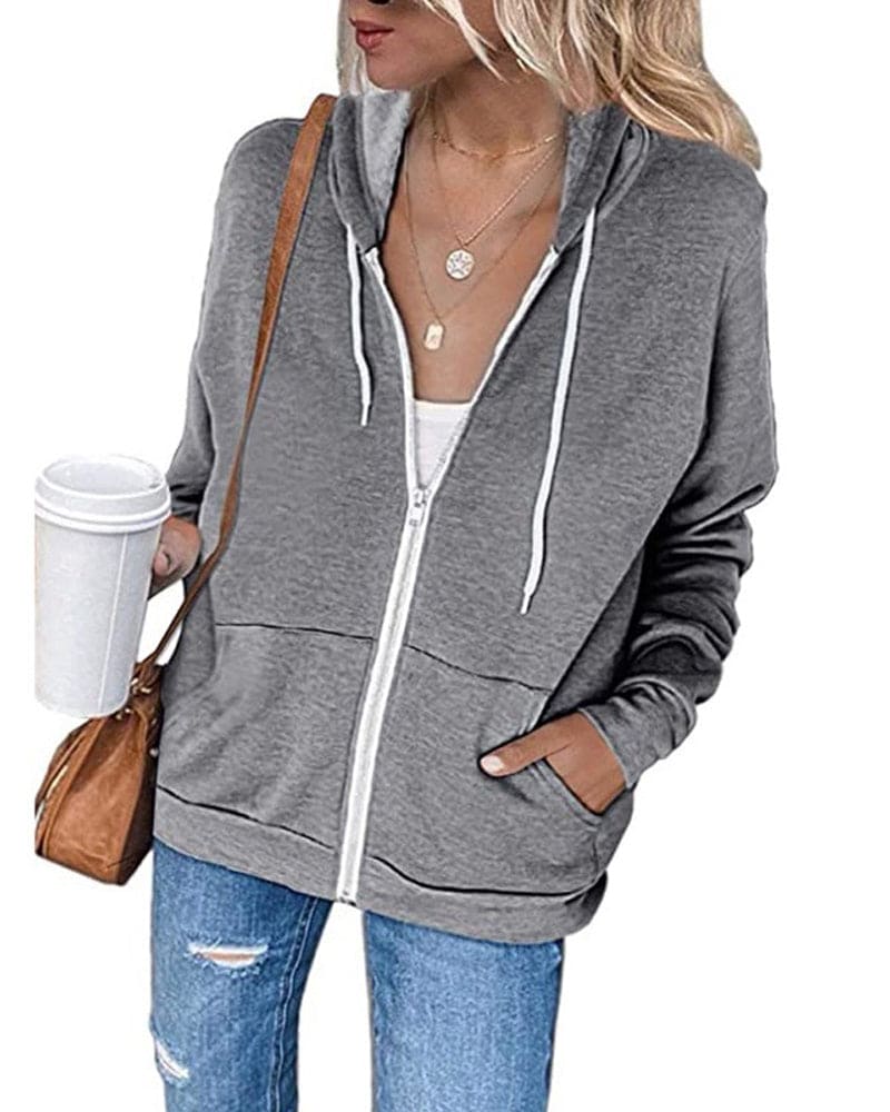 Hoodie Dames | Lichtgewicht met Rits