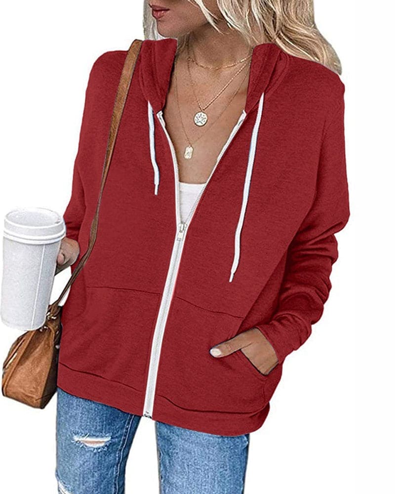 Hoodie Dames | Lichtgewicht met Rits