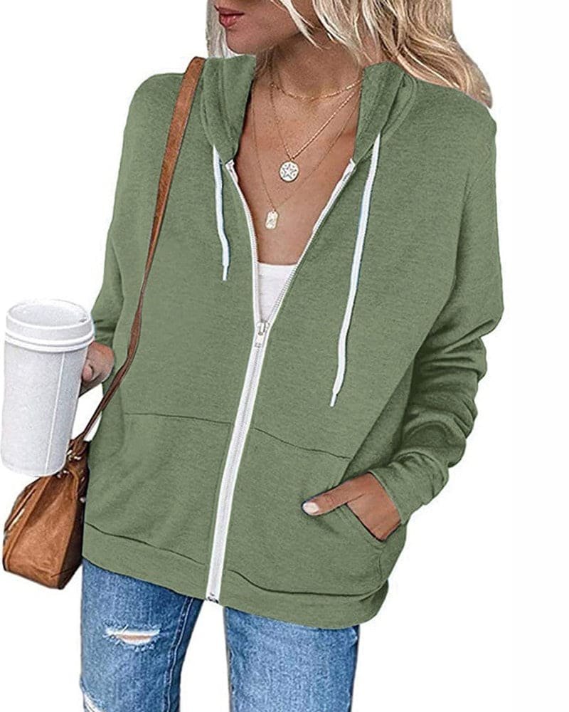 Hoodie Dames | Lichtgewicht met Rits