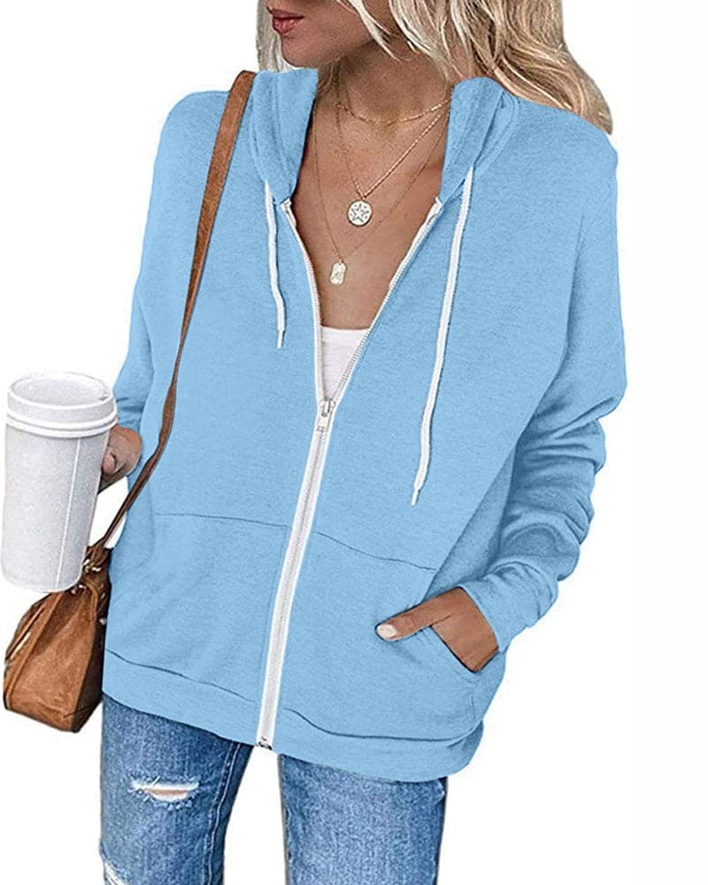 Hoodie Dames | Lichtgewicht met Rits