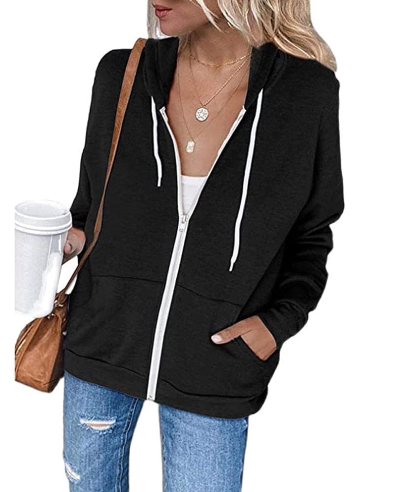 Hoodie Dames | Lichtgewicht met Rits