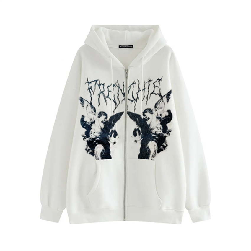 Hoodie Dames | Rits met Statementprint
