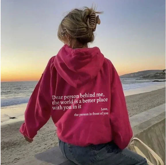 Hoodie Dames | Statement Print met Capuchon