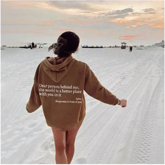 Hoodie Dames | Statement Print met Capuchon