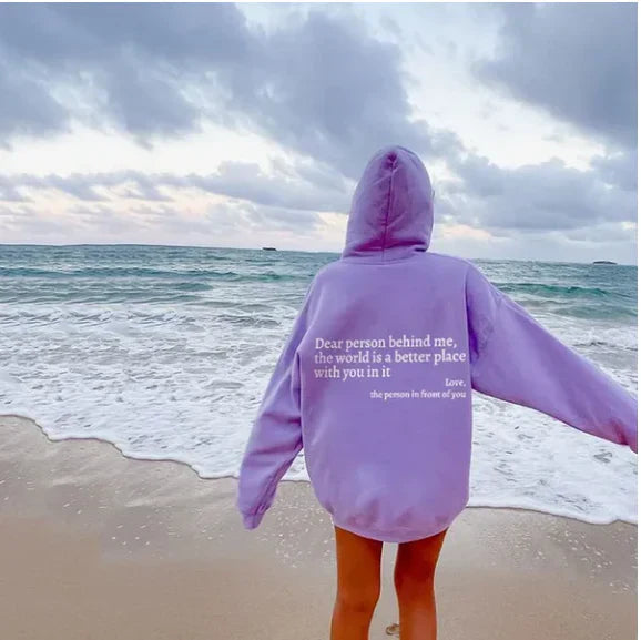 Hoodie Dames | Statement Print met Capuchon