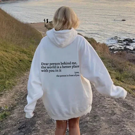 Hoodie Dames | Statement Print met Capuchon