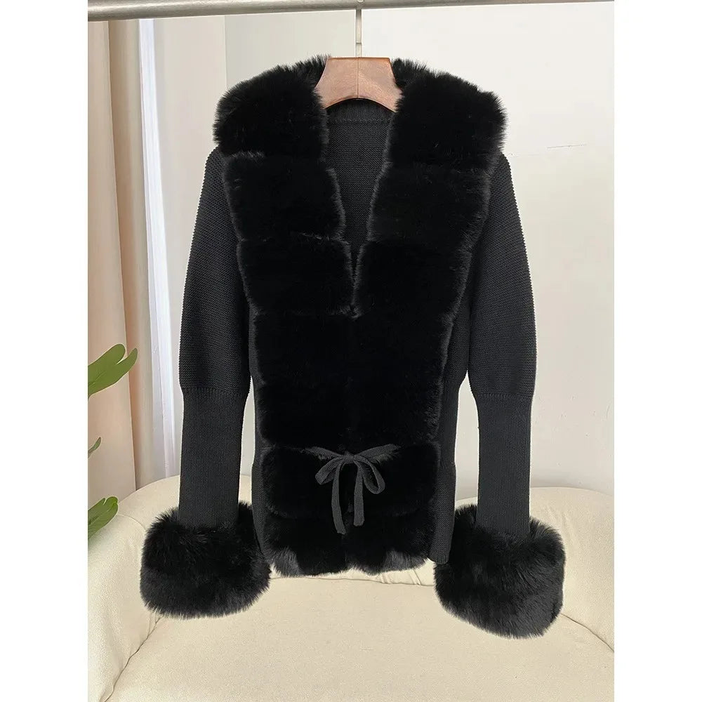 Warme Dames Winterjas Met Kraag Van Imitatiebont - Jasmin