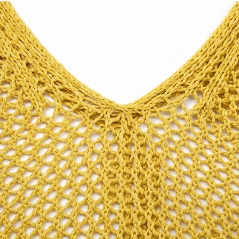 Delyne – Dames Open-Knit Hooded Pullover
