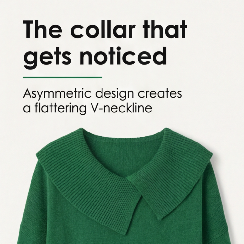 Collara – Asymmetrische Kraag Gebreide Trui
