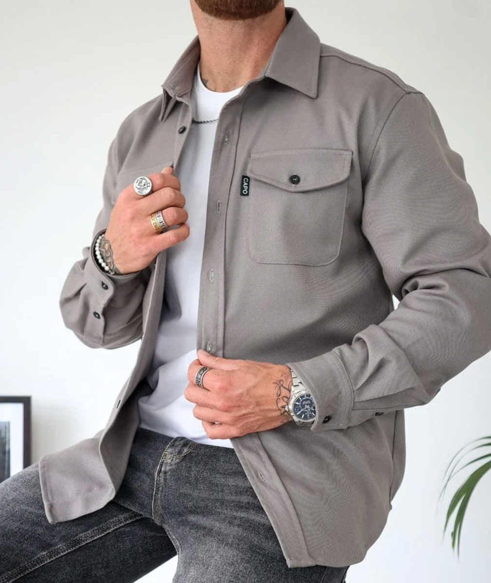 Heren Comfortabel Shirt Jacket voor Herfst & Winter