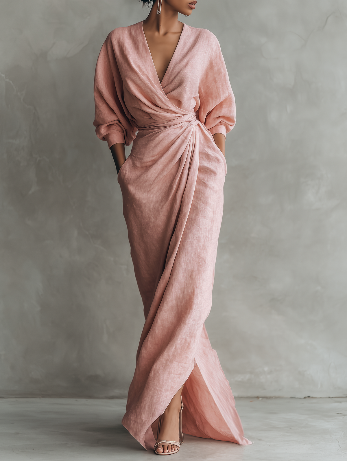 Karen | Elegante maxi-jurk met V-hals