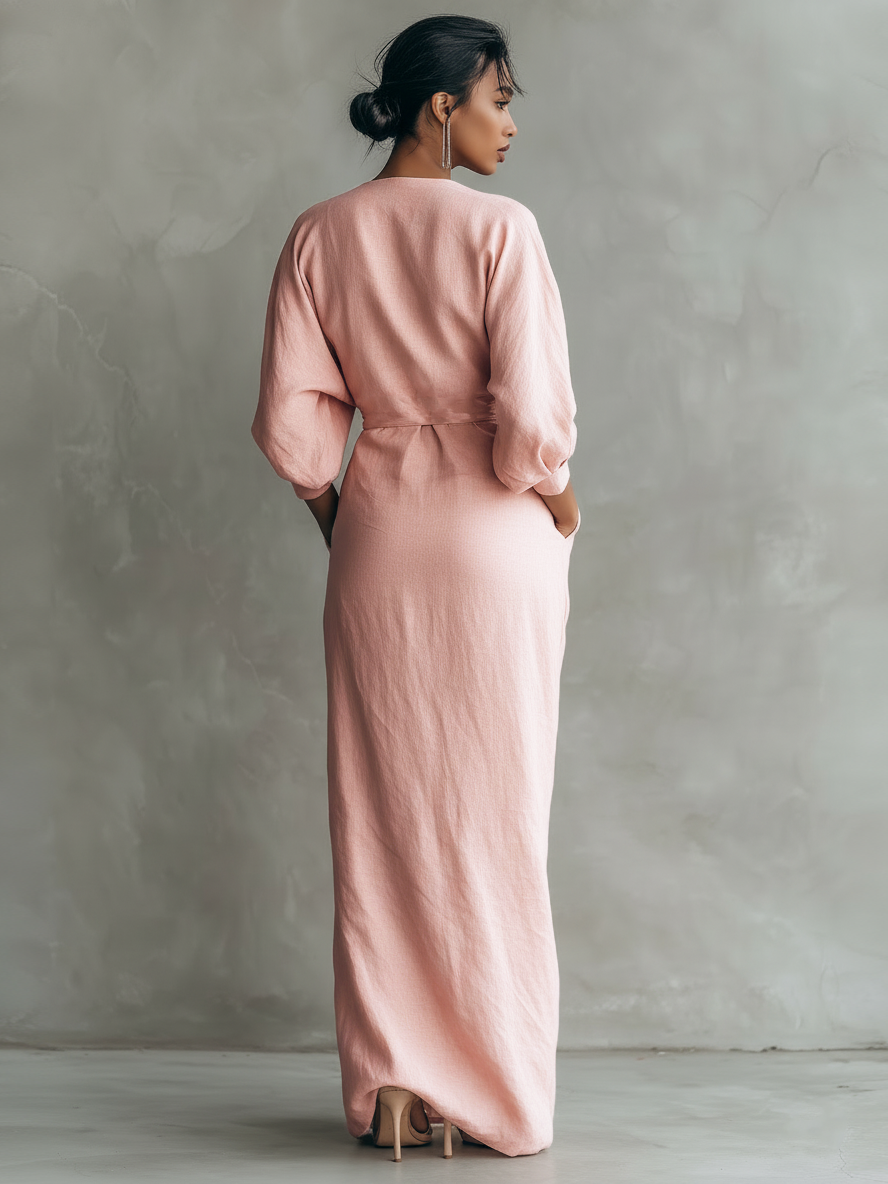 Karen | Elegante maxi-jurk met V-hals