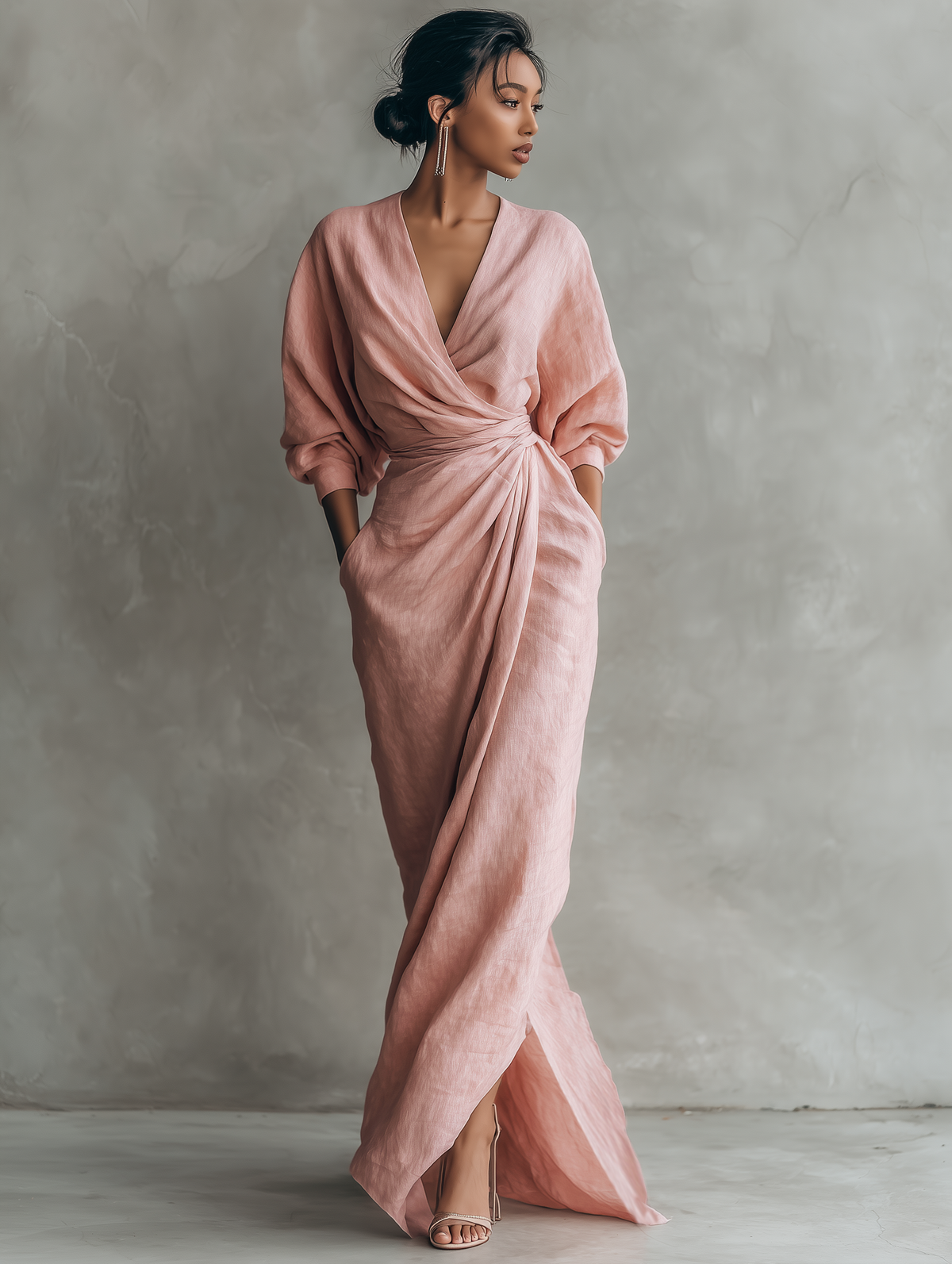 Karen | Elegante maxi-jurk met V-hals