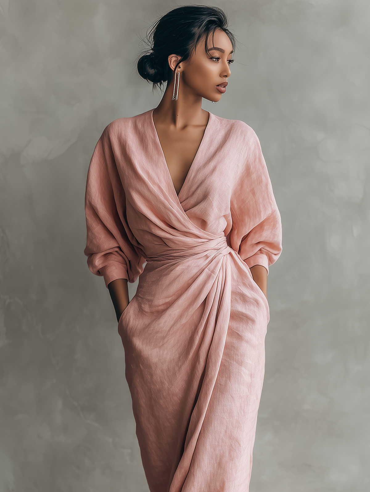 Karen | Elegante maxi-jurk met V-hals