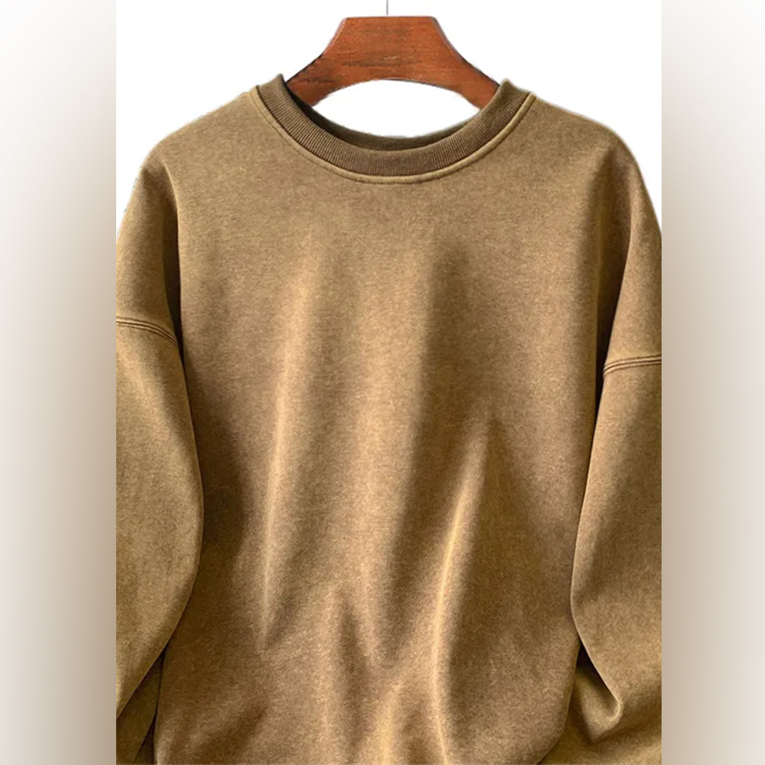 Comfortabel Washed Heren Sweater - Fours