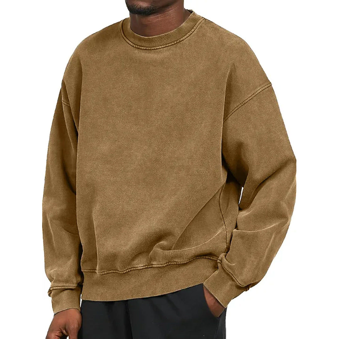 Comfortabel Washed Heren Sweater - Fours