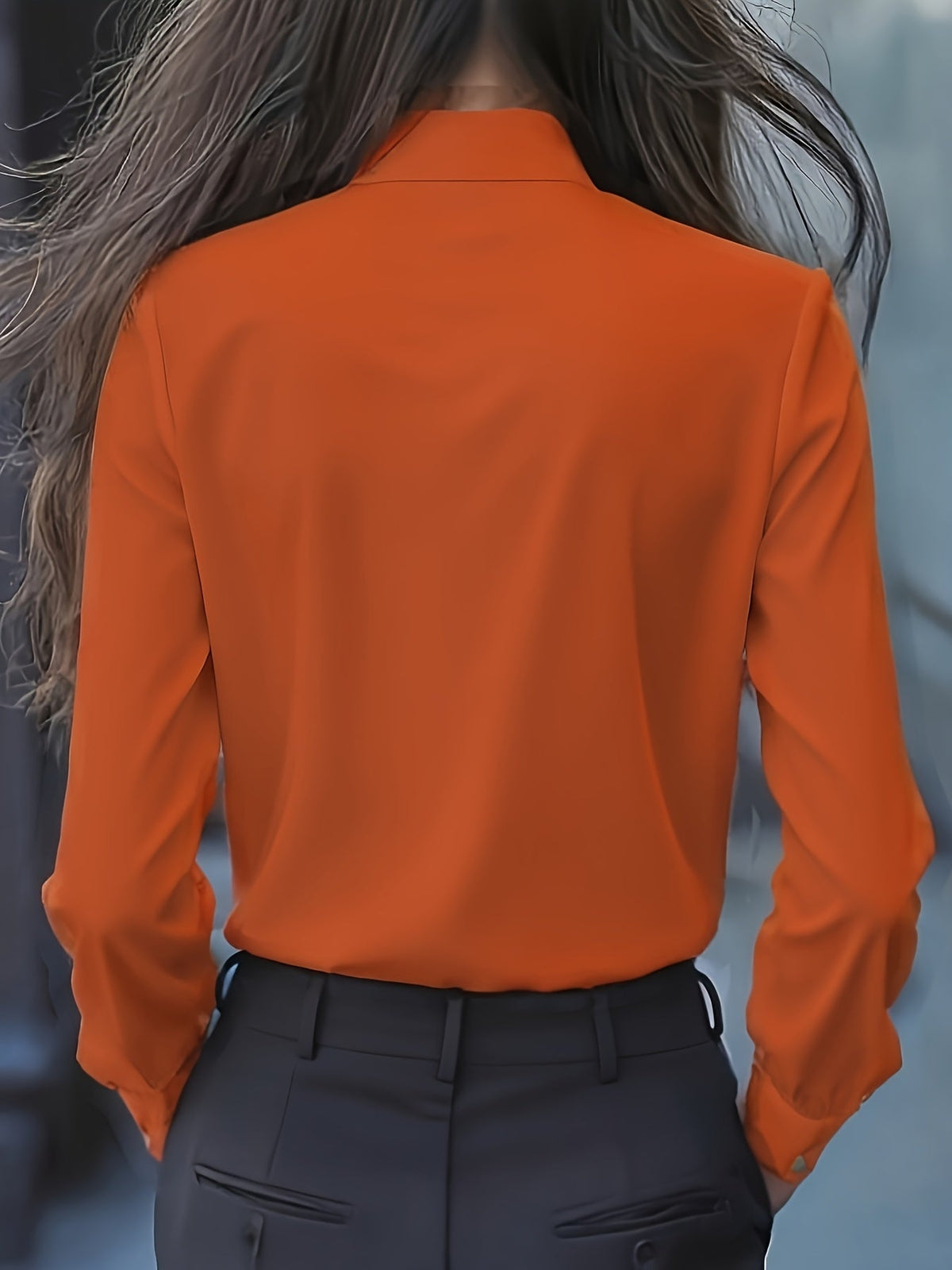 Lange Mouw Blouse Dames | Strikdetail & Verfijnde Look
