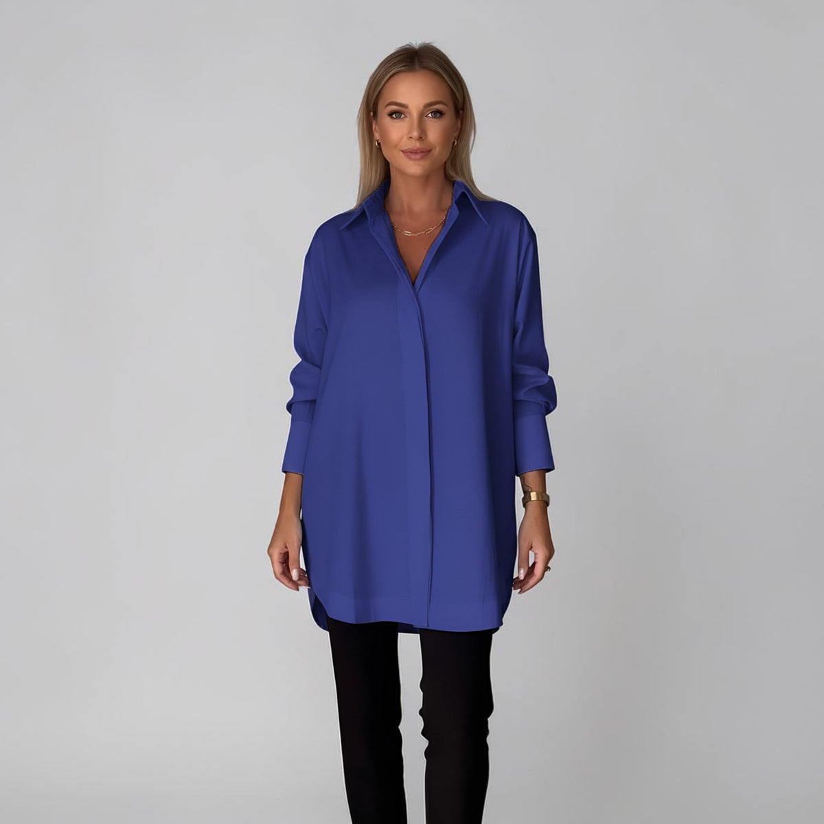 Lange Mouwen Blouse Dames | Moderne Losse Pasvorm