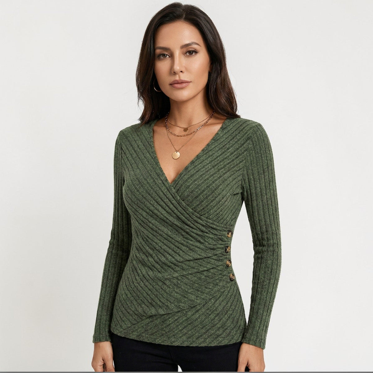 Lange Mouwen Top Dames | Flatterende V-Hals & Comfort