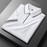 Laurent Katoenen Zijde Polo Shirt